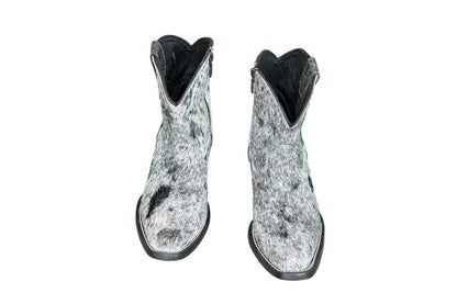 The Loretta Cowhide Boots - Turquoise Metallic Limited Edition by Stiefeld Boots – Don't Panic Shoes
