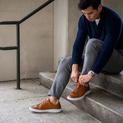 The Low - Top Honey Sneaker Casual Everyday Footwear Men's Dress Shoes by Amberjack – Don't Panic Shoes