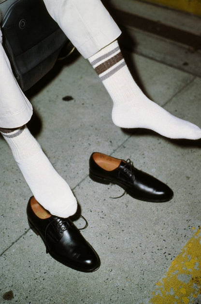 The Merino Retro Stripe Socks by American Trench – Don't Panic Shoes