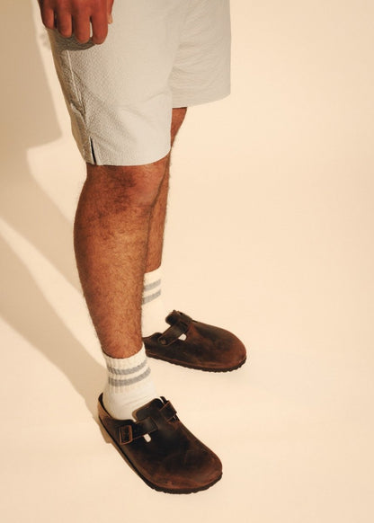 The Mono Stripe Quarter Crew Socks by American Trench – Don't Panic Shoes