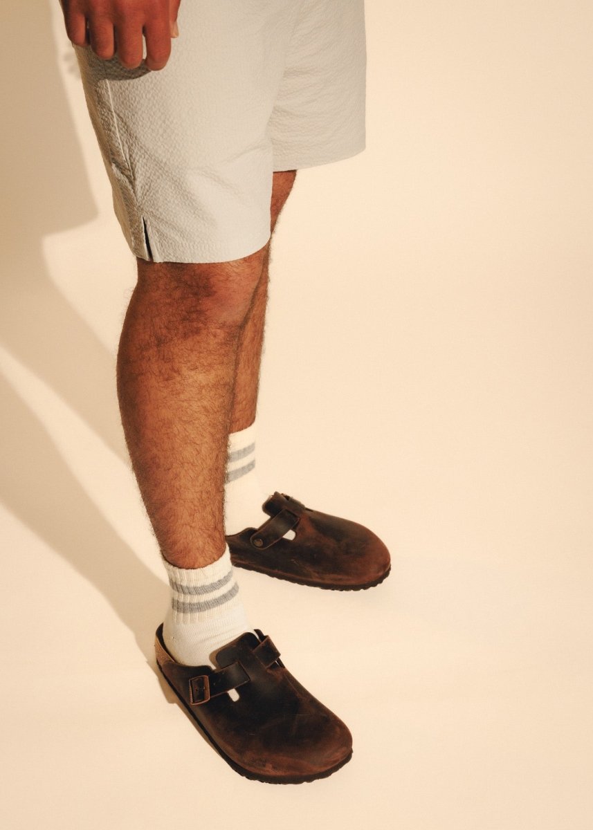 The Mono Stripe Quarter Crew Socks by American Trench – Don't Panic Shoes