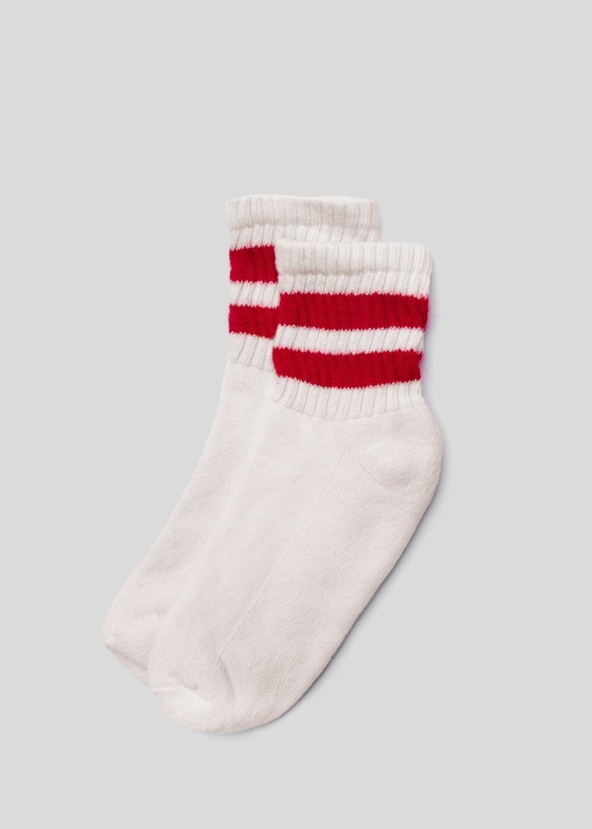 The Mono Stripe Quarter Crew Socks by American Trench – Don't Panic Shoes