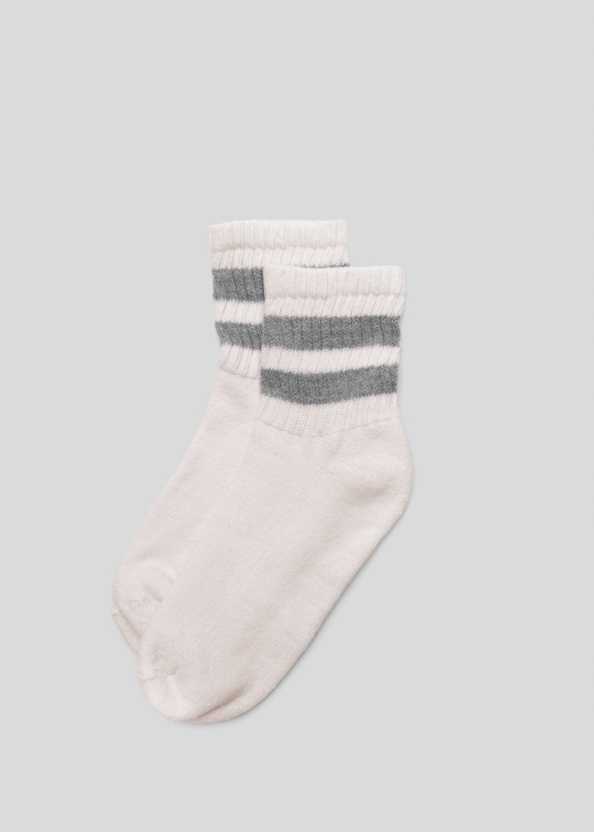 The Mono Stripe Quarter Crew Socks by American Trench – Don't Panic Shoes