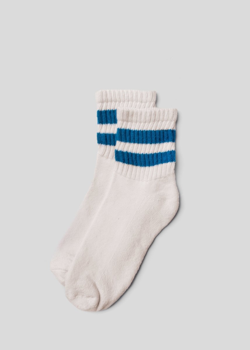 The Mono Stripe Quarter Crew Socks by American Trench – Don't Panic Shoes