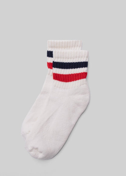 The Retro Stripe Quarter Crew Socks by American Trench – Don't Panic Shoes