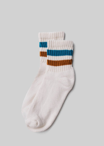 The Retro Stripe Quarter Crew Socks by American Trench – Don't Panic Shoes