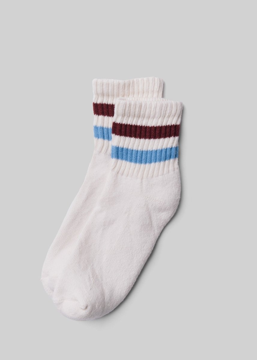 The Retro Stripe Quarter Crew Socks by American Trench – Don't Panic Shoes