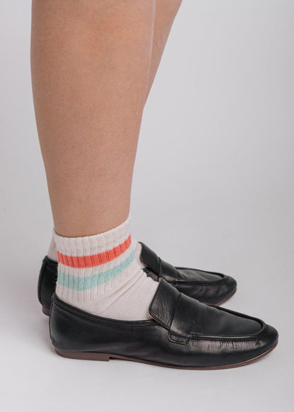 The Retro Stripe Quarter Crew Socks by American Trench – Don't Panic Shoes