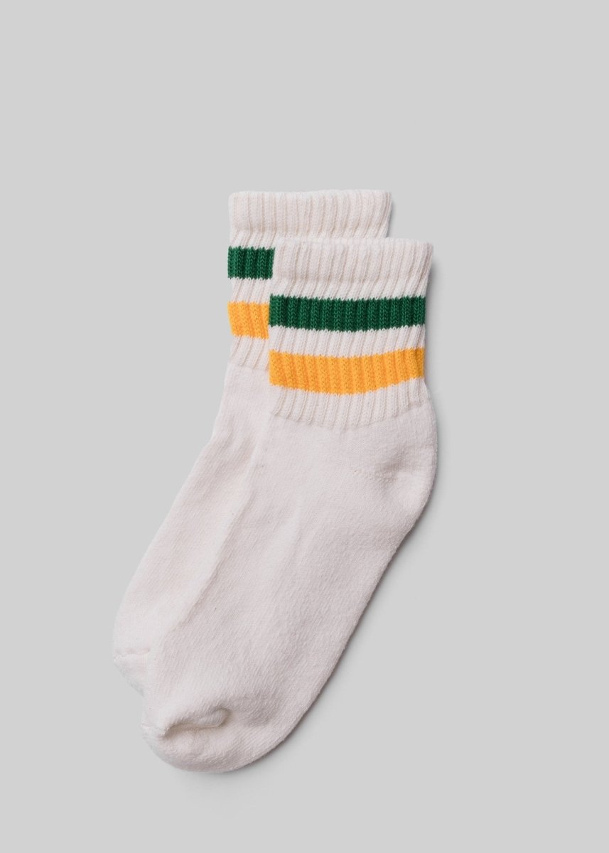 The Retro Stripe Quarter Crew Socks by American Trench – Don't Panic Shoes