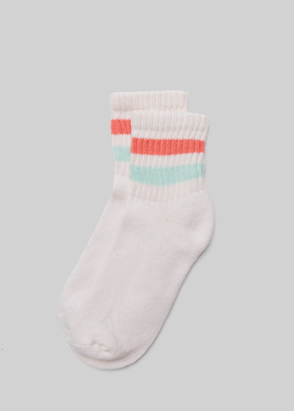 The Retro Stripe Quarter Crew Socks by American Trench – Don't Panic Shoes