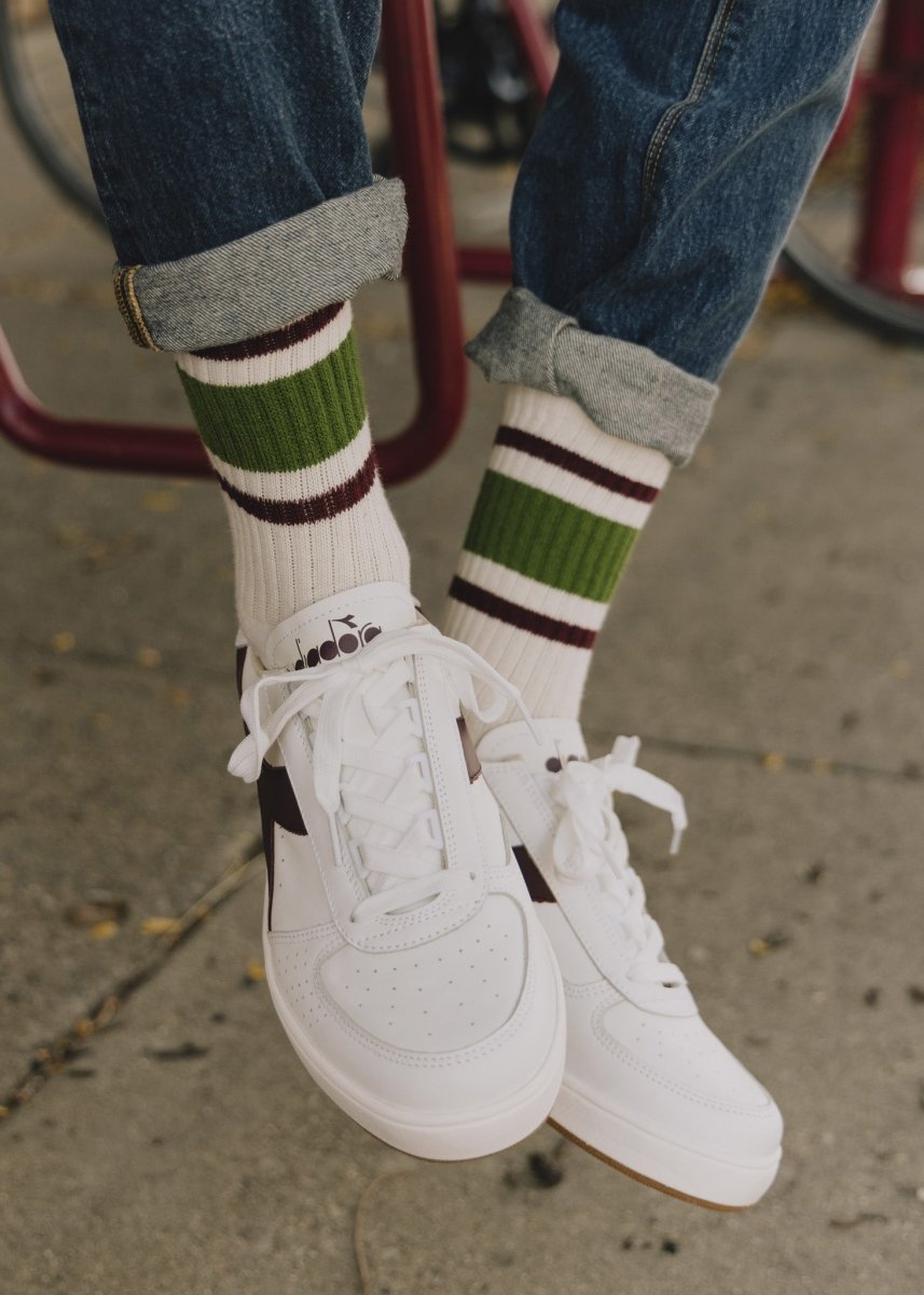 The Retro Stripe Socks by American Trench – Don't Panic Shoes