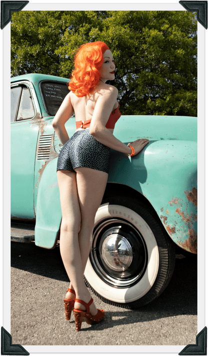 The RockIn' Tiki/With Ankle Strap - in Scarlette Leather shoes by Lucky Lou Shoes – Don't Panic Shoes