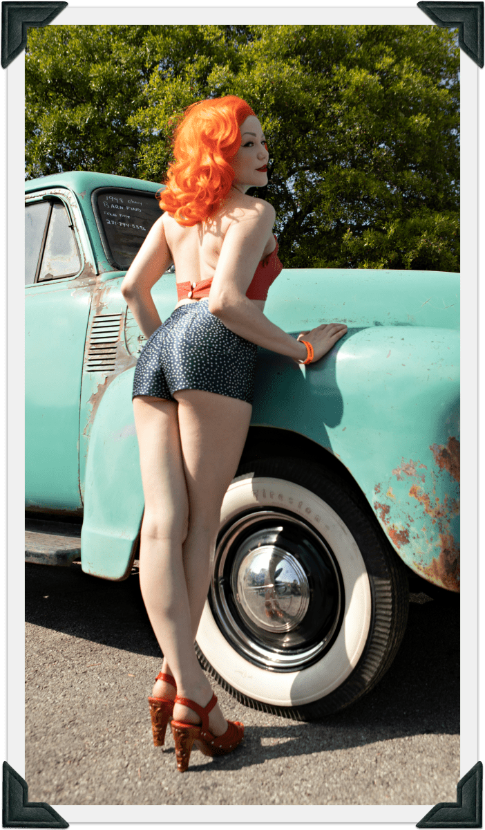 The RockIn' Tiki/With Ankle Strap - in Scarlette Leather shoes by Lucky Lou Shoes – Don't Panic Shoes