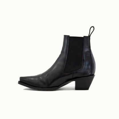 The Sandra Boot Black Patent Leather Timeless Chelsea Boots by M - O - Nine – Don't Panic Shoes