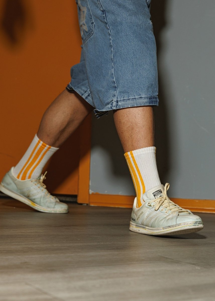 The Vertical Stripe Socks by American Trench – Don't Panic Shoes