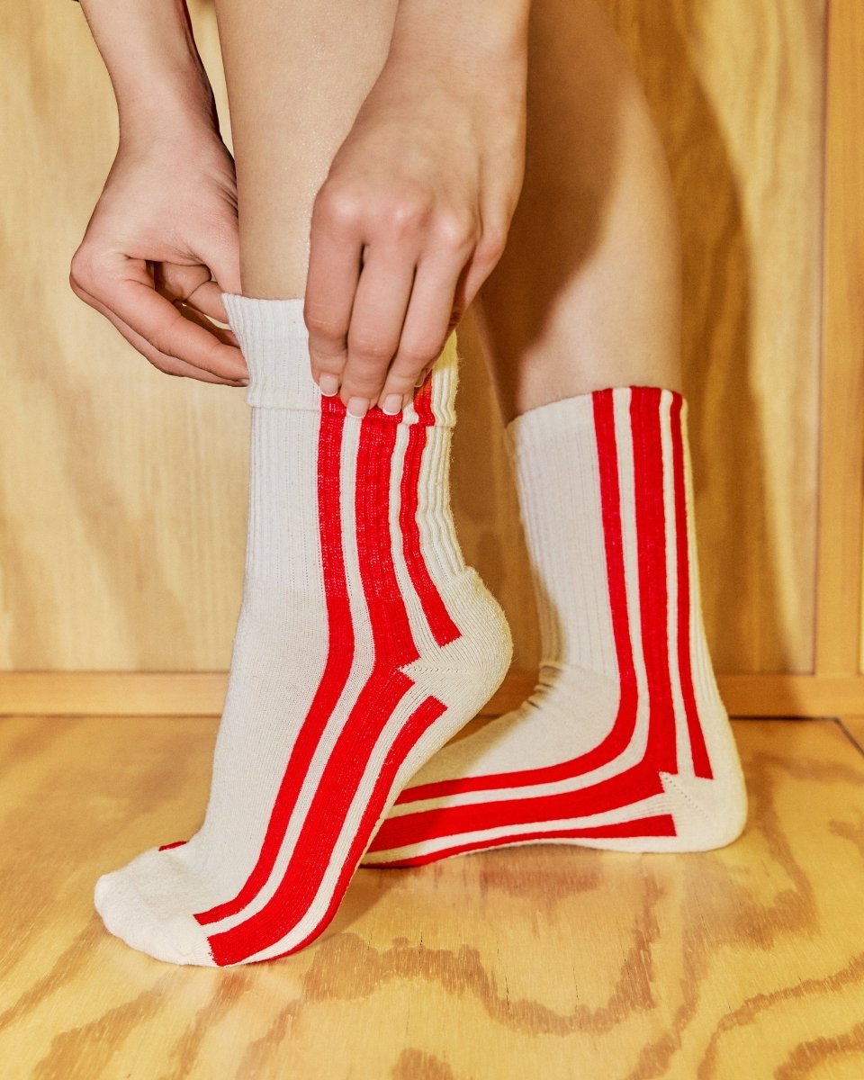 The Vertical Stripe Socks by American Trench – Don't Panic Shoes