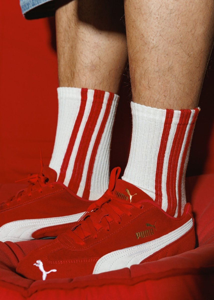 The Vertical Stripe Socks by American Trench – Don't Panic Shoes