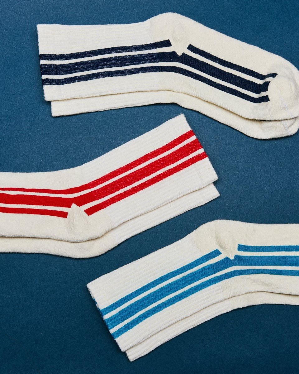 The Vertical Stripe Socks by American Trench – Don't Panic Shoes