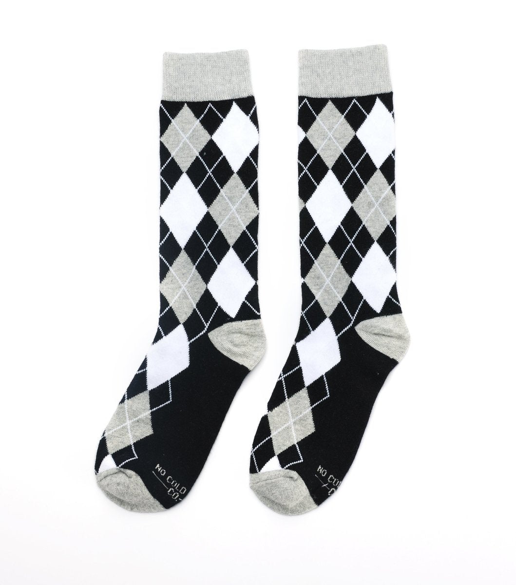 Timeless Mix Sock Bundle Patterned Crew Socks 4 Pack Versatile Striped Polka Dot Designs For Every Outfit Socks by No Cold Feet – Don't Panic Shoes