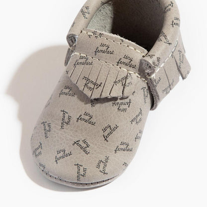 Tiny Feminist Moccasin Baby Shoe Moccasin by Freshly Picked – Don't Panic Shoes