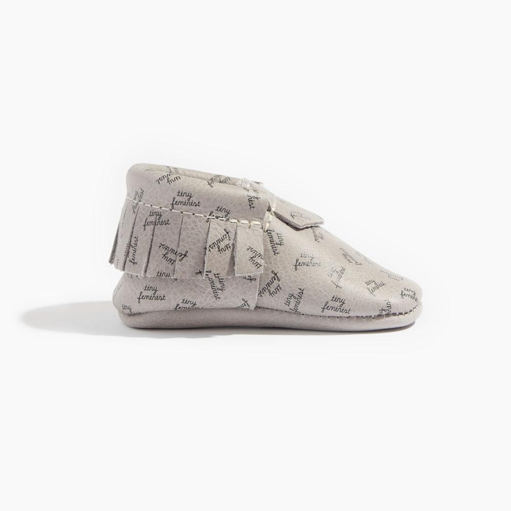 Tiny Feminist Moccasin Baby Shoe Moccasin by Freshly Picked – Don't Panic Shoes