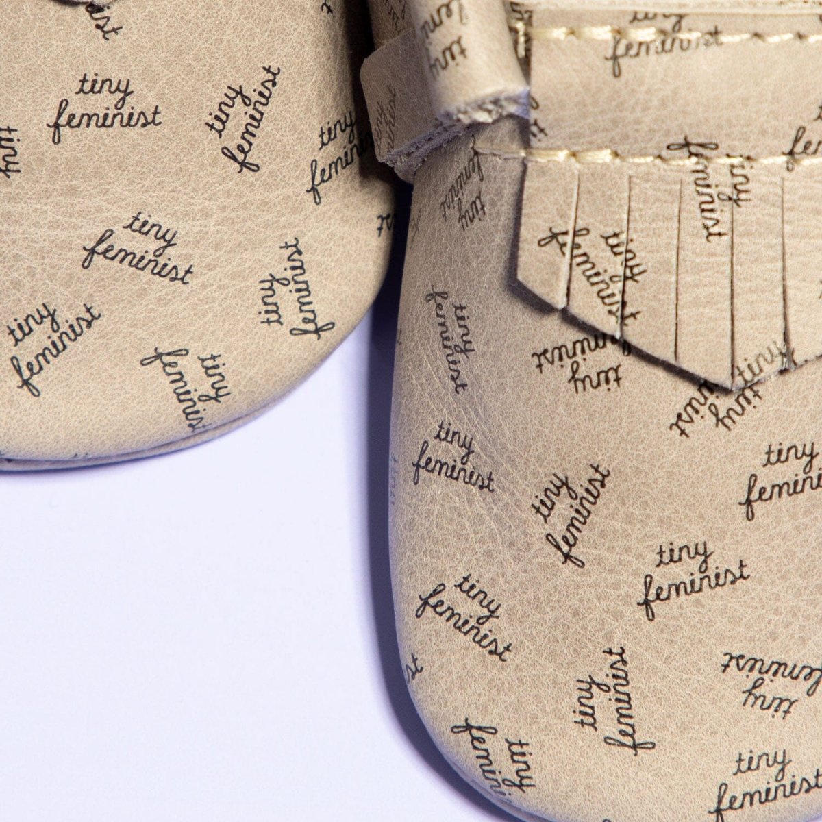 Tiny Feminist Moccasin Baby Shoe Moccasin by Freshly Picked – Don't Panic Shoes