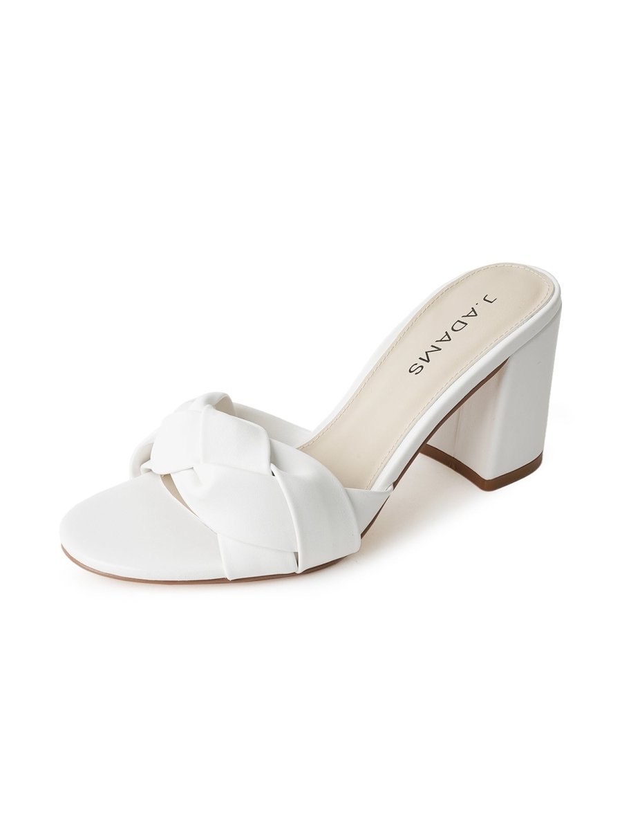Tori | White Sandals by J.Adams – Don't Panic Shoes
