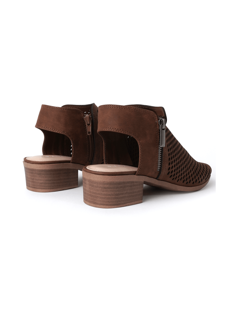 Tracy | Dark Brown Booties by J.Adams – Don't Panic Shoes