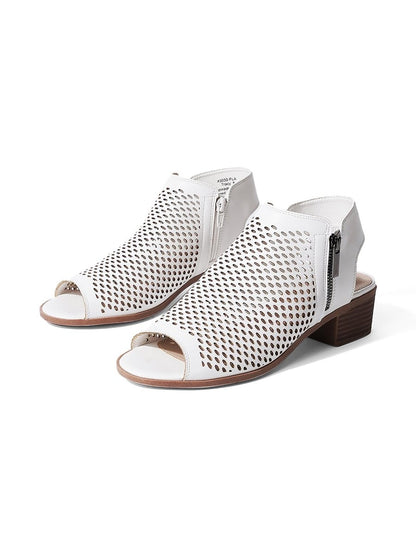 Tracy | White Booties by J.Adams – Don't Panic Shoes