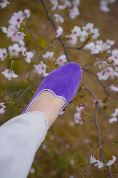 Tradizionale Lilla Friulane Foldable Women’S Velvet Lilac Slip On by Mar Soreli – Don't Panic Shoes