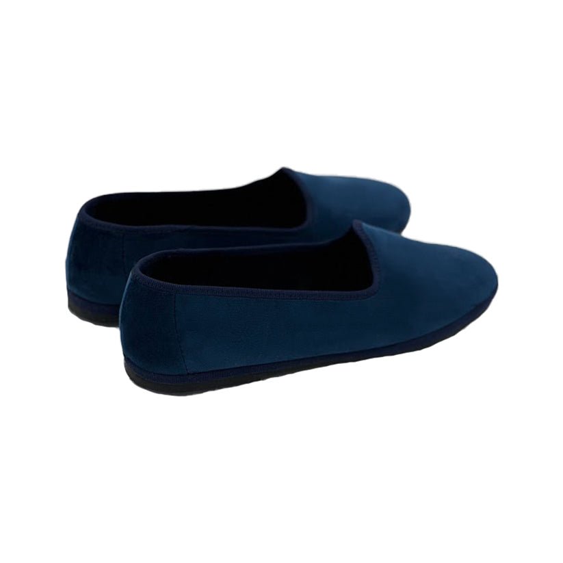 Tradizionale Navy Blue Friulane Cotton Velvet Loafers Slip On by Mar Soreli – Don't Panic Shoes