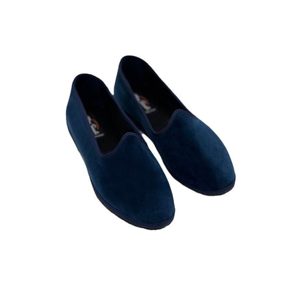 Tradizionale Navy Blue Friulane Cotton Velvet Loafers Slip On by Mar Soreli – Don't Panic Shoes
