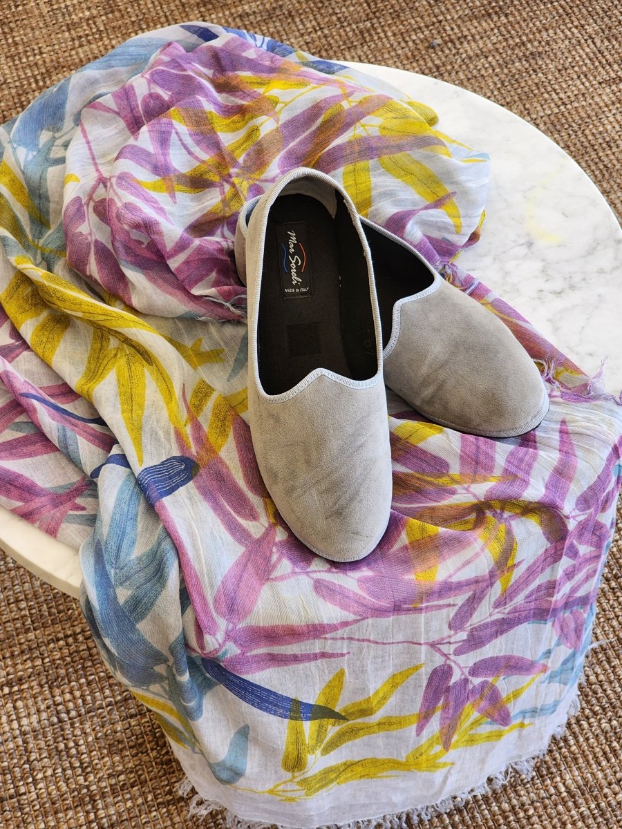 Tradizionale Perla Friulane Handmade Cotton Velvet Flats Slip On by Mar Soreli – Don't Panic Shoes