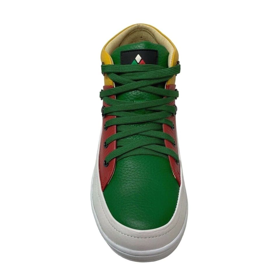 Travel Fox Cancun Men’s Red/green/yellow Leather Sneakers