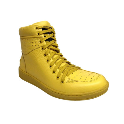 Travel Fox 900 Men's Yellow Leather High Top Sneakers 916101 111 Shoes by Travel Fox – Don't Panic Shoes