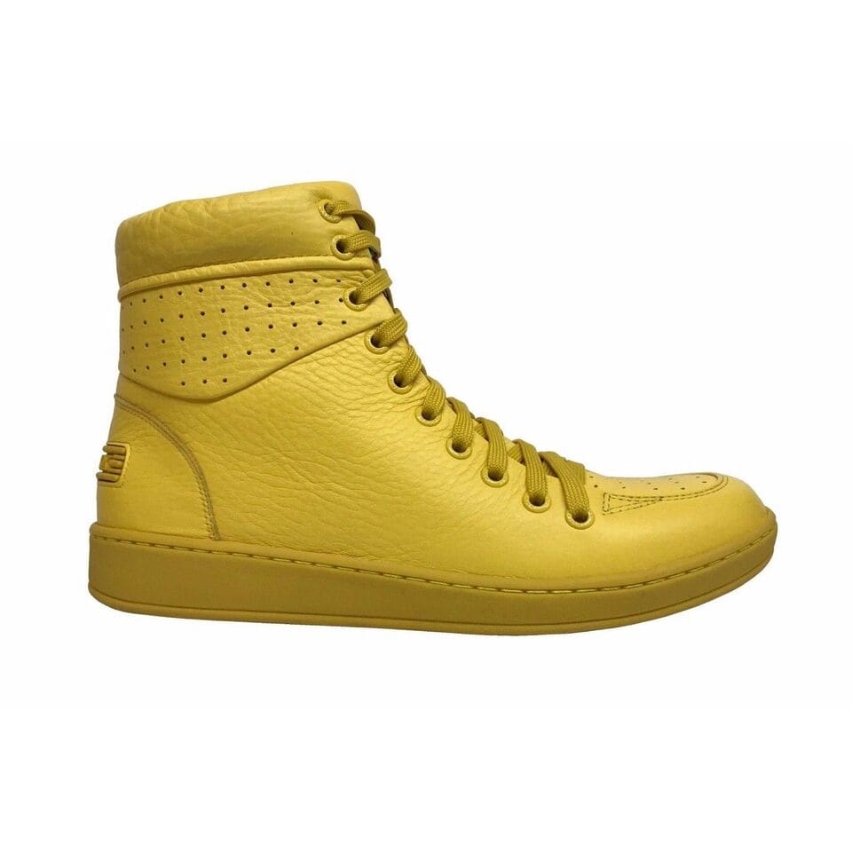 Travel Fox 900 Men's Yellow Leather High Top Sneakers 916101 111 Shoes by Travel Fox – Don't Panic Shoes