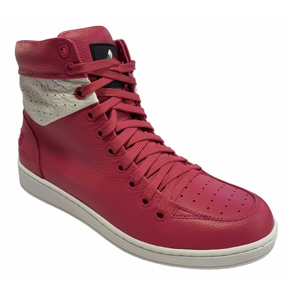Travel Fox 900 Series Men's Fuchsia And White Leather High Top Sneakers 916101 142 Shoes by Travel Fox – Don't Panic Shoes