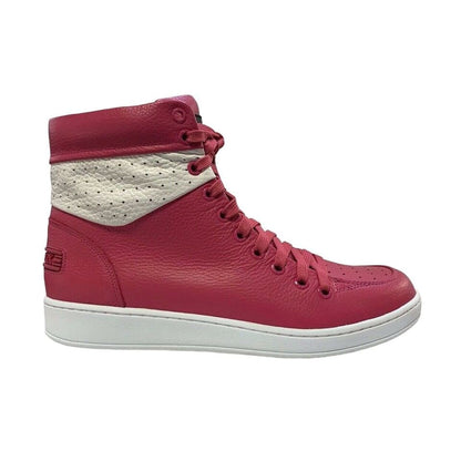 Travel Fox 900 Series Men's Fuchsia And White Leather High Top Sneakers 916101 142 Shoes by Travel Fox – Don't Panic Shoes