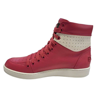 Travel Fox 900 Series Men's Fuchsia And White Leather High Top Sneakers 916101 142 Shoes by Travel Fox – Don't Panic Shoes