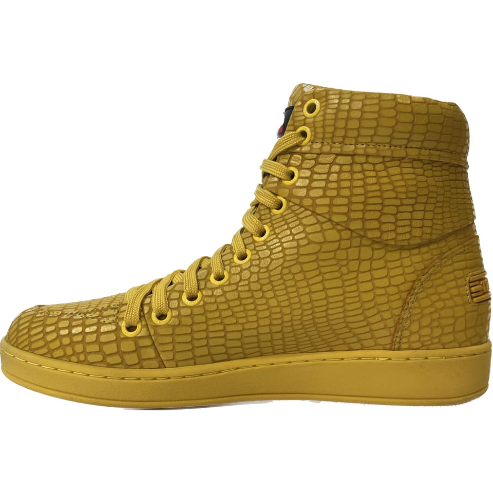 Travel Fox 900 Series Men's Yellow Snake Leather High Top Sneakers 916101 039 Shoes by Travel Fox – Don't Panic Shoes