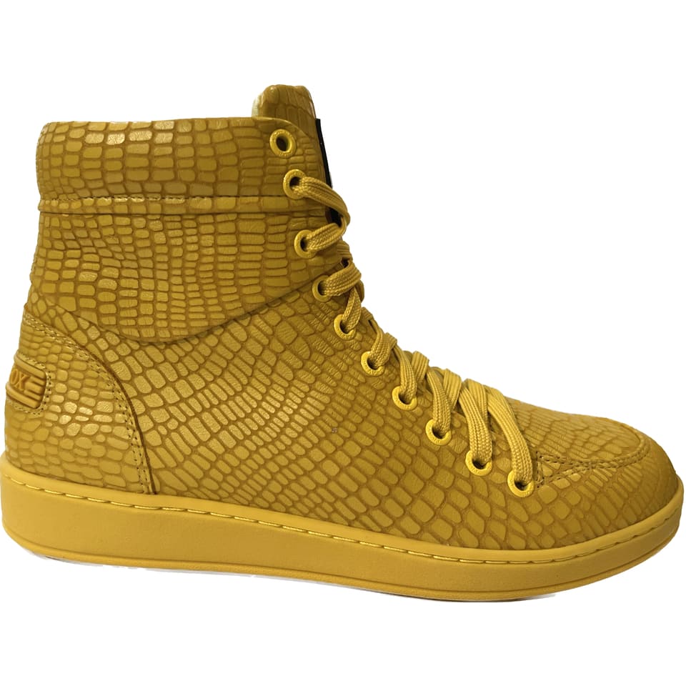 Travel Fox 900 Series Men's Yellow Snake Leather High Top Sneakers 916101 039 Shoes by Travel Fox – Don't Panic Shoes