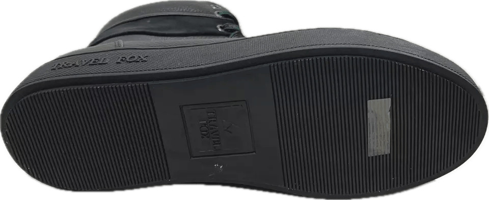 Travel Fox 900's High Top Sneakers Men's Black Leather 915620 - 101 Shoes by Travel Fox – Don't Panic Shoes