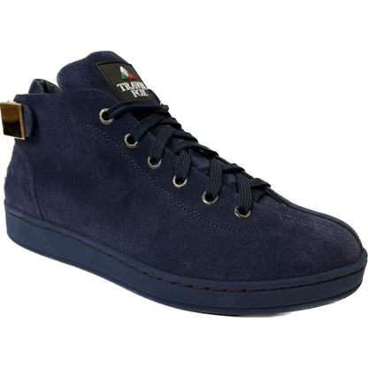 Travel Fox Malibu Men's Navy Blue Suede Mid Top Sneakers 915601 247 Shoes by Travel Fox – Don't Panic Shoes