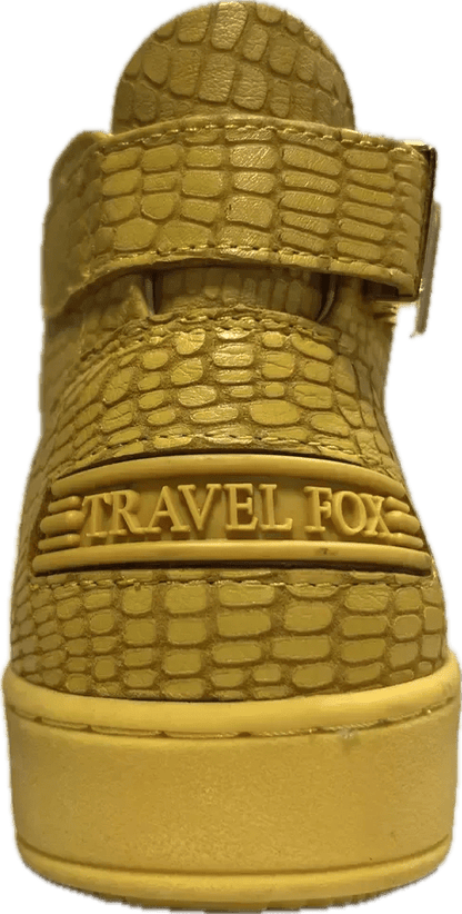 Travel Fox Malibu Mid Top Sneakers Men's Yellow Nappa Leather 915601 011 Shoes by Travel Fox – Don't Panic Shoes
