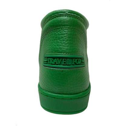 Travel Fox Men's Green Nappa Leather Mid Top Sneakers 916103 120 Shoes by Travel Fox – Don't Panic Shoes
