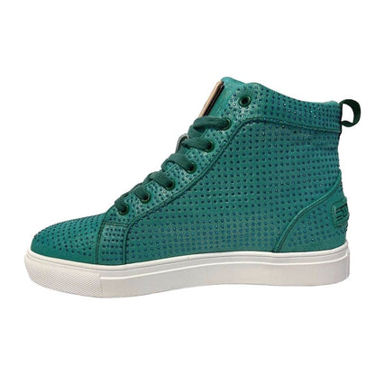 Travel Fox Men’S Green Rhinestone Nappa Leather High Top Sneakers 9210 - 27 – Luxury Streetwear | Premium Comfort | Limited Edition Shoes by Travel Fox – Don't Panic Shoes