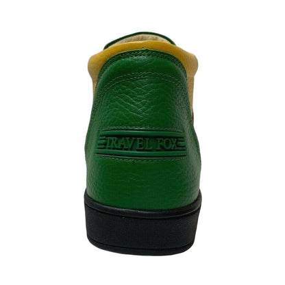 Travel Fox Men's Leather High Top Sneakers – Red, Green, White, Yellow, Black (916103 - 133) Shoes by Travel Fox – Don't Panic Shoes