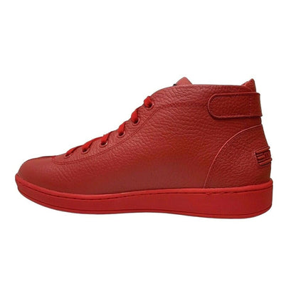 Travel Fox Men's Red Nappa Leather Mid Top Sneakers 915601 04 Shoes by Travel Fox – Don't Panic Shoes