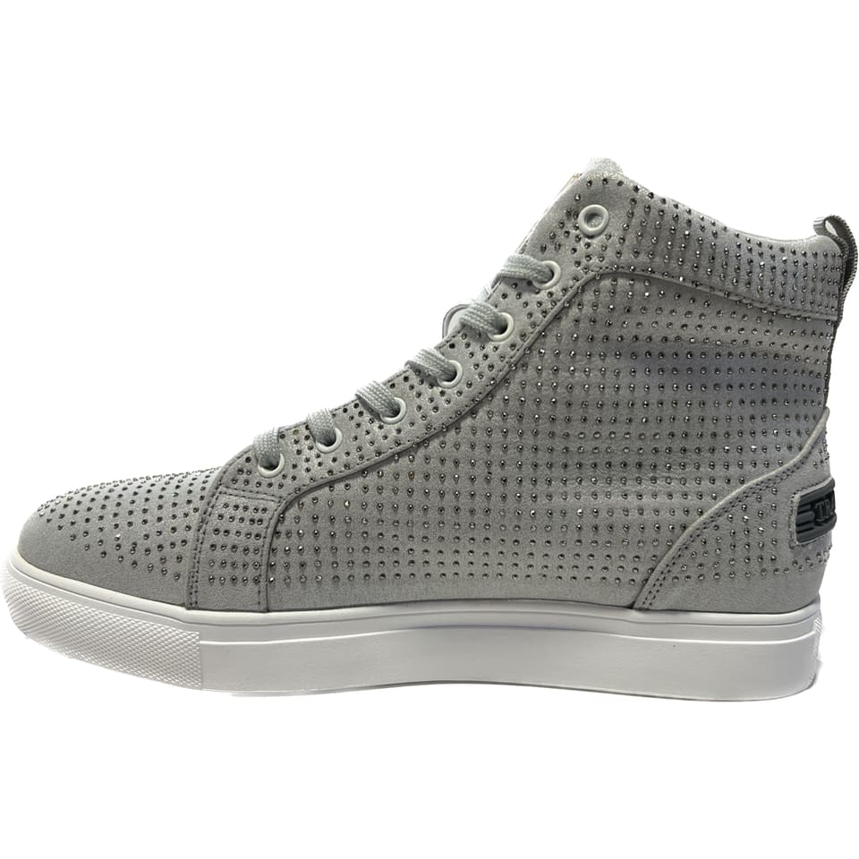 Travel Fox Men’S Silver Leather High Top Sneakers 9210 - 65 – Luxury Streetwear | Metallic Finish | Limited Edition Shoes by Travel Fox – Don't Panic Shoes