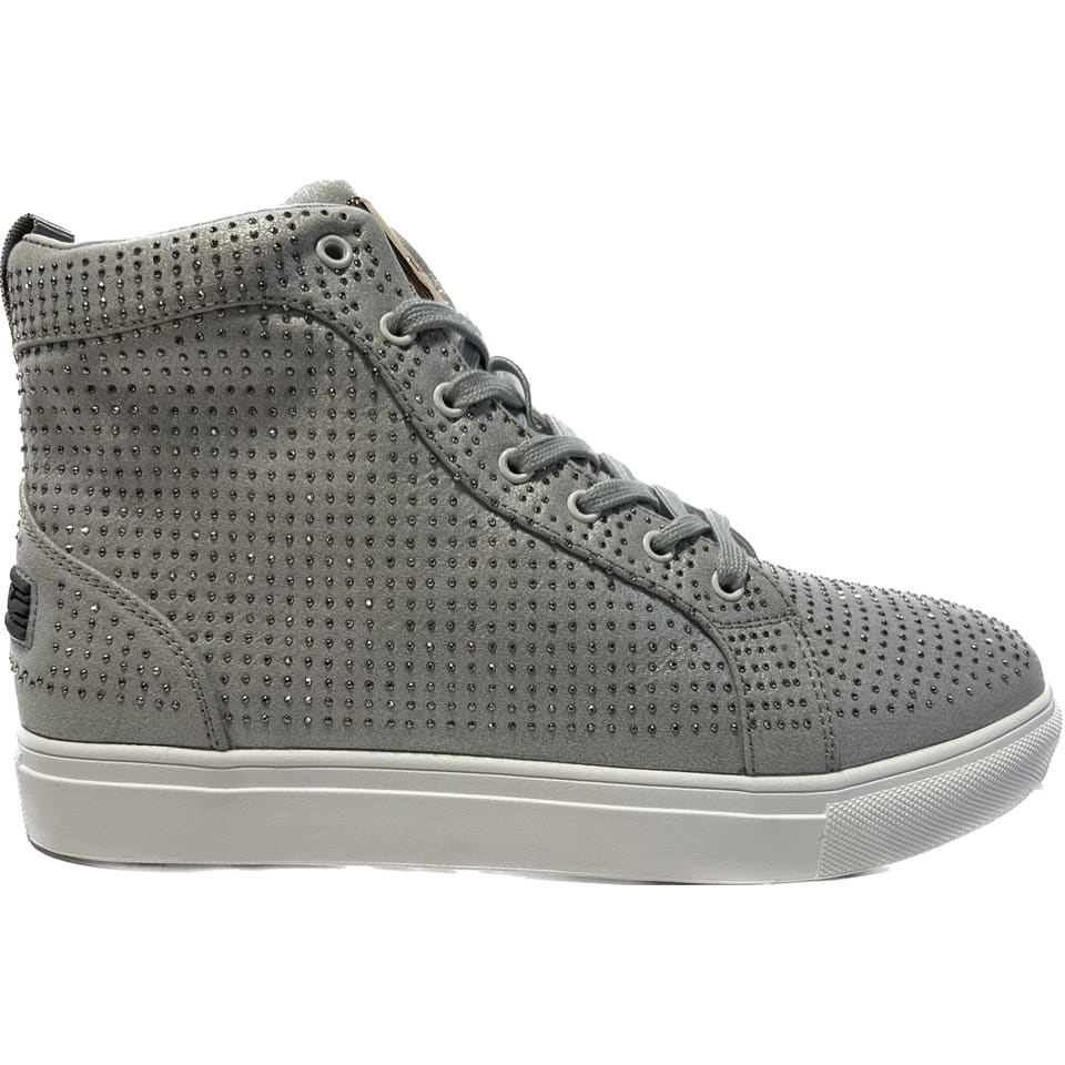 Travel Fox Men’S Silver Leather High Top Sneakers 9210 - 65 – Luxury Streetwear | Metallic Finish | Limited Edition Shoes by Travel Fox – Don't Panic Shoes
